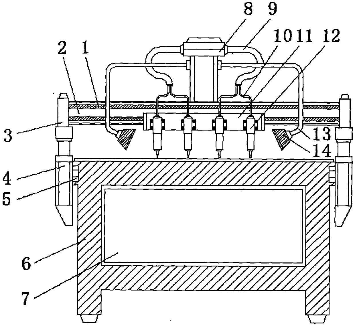 Carving device for processing bamboo and wood crafts