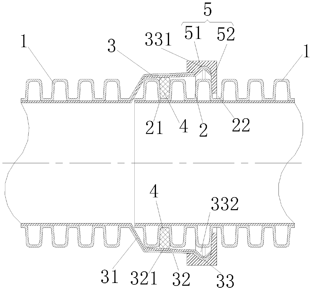 Connecting structure of pipe assembly