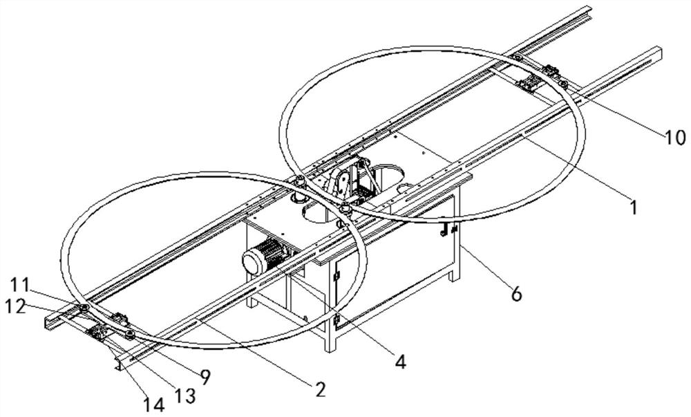 A circular arc internal and external chamfering machine