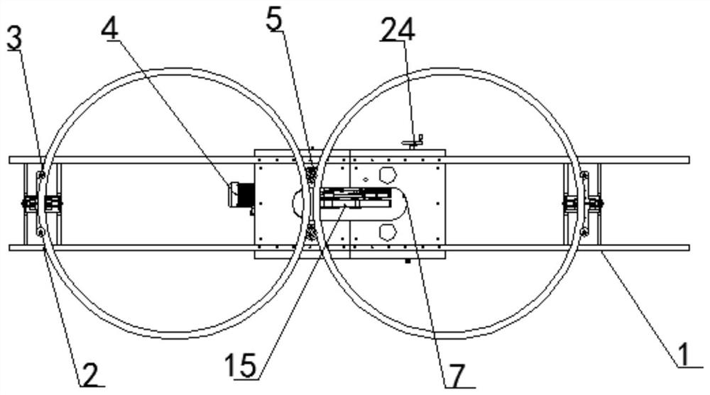 A circular arc internal and external chamfering machine