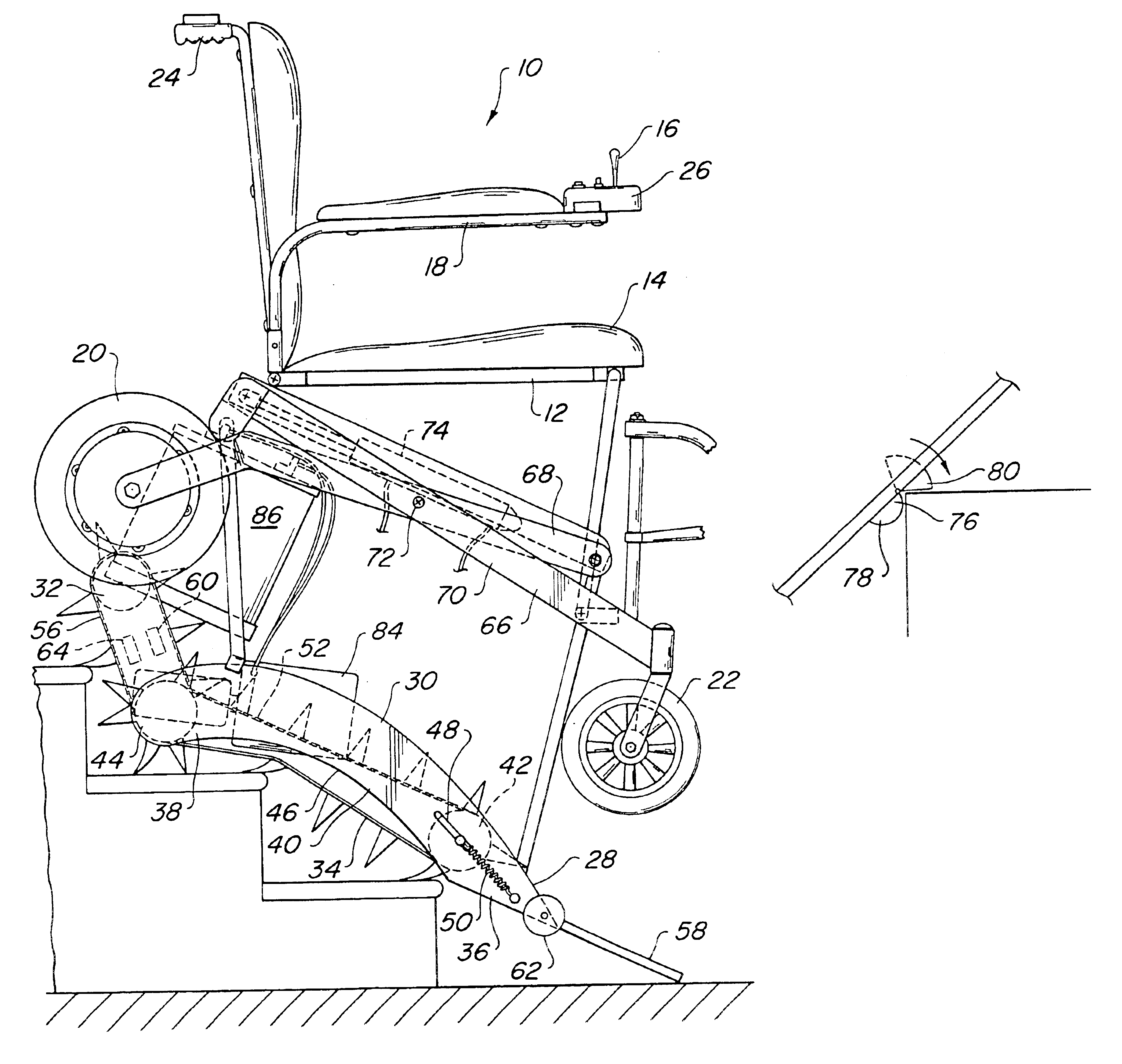 Stair-climbing wheelchair