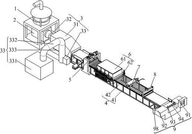 System for producing heat-insulation and refractory material by using coal gangue calcined material