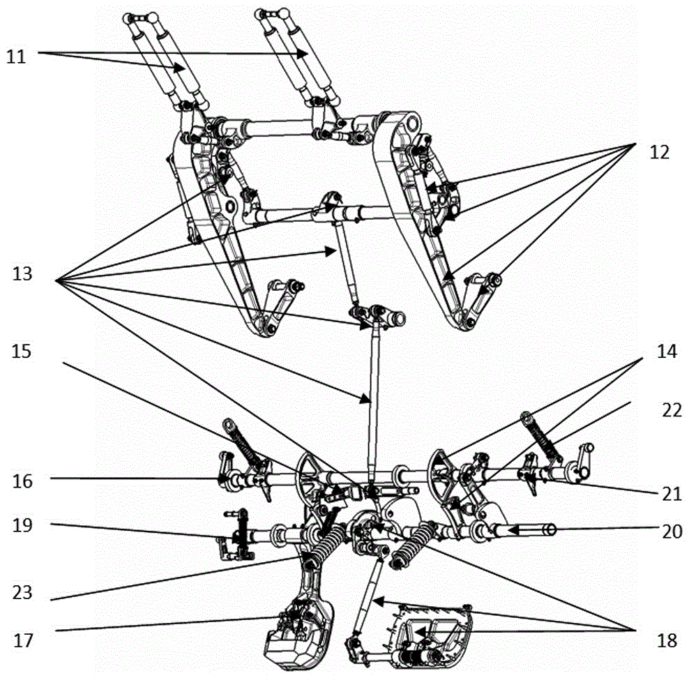 Double-bent-section and semi-blocking type cargo space door of civil airplane