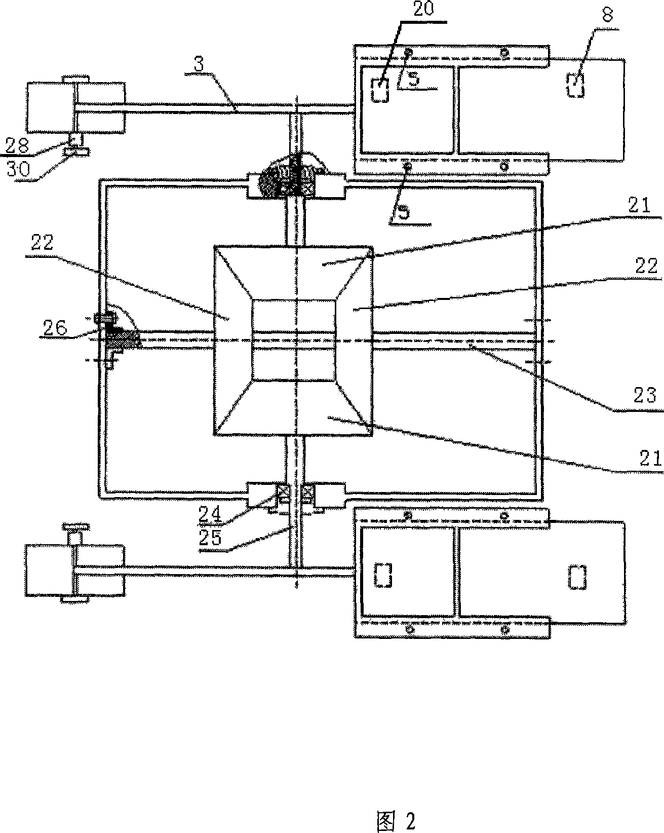 Combined type obstacle crossing walking system