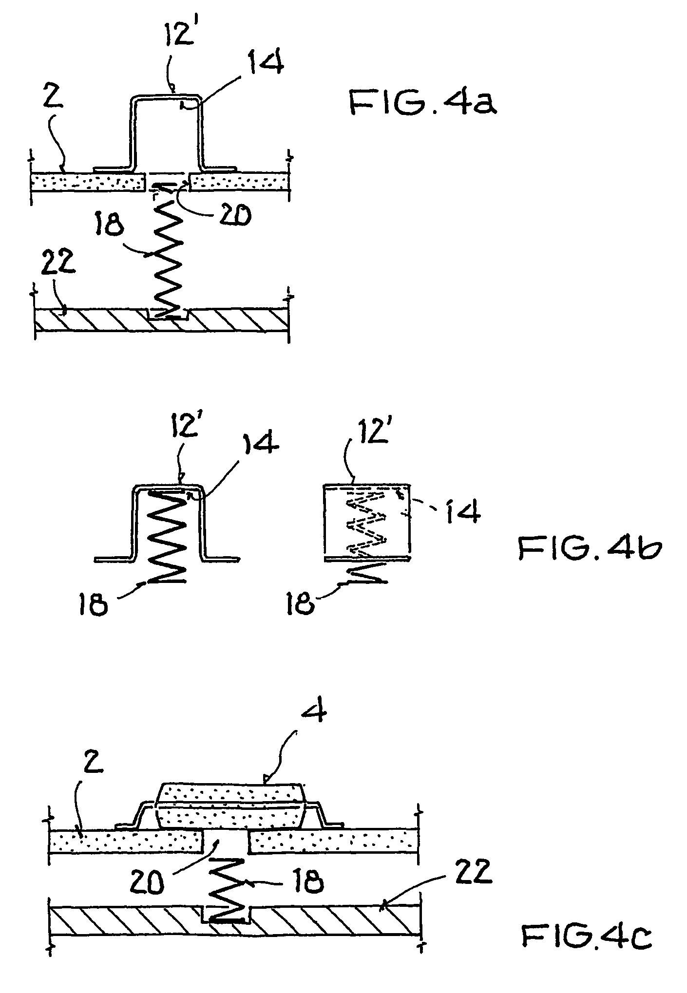 Electronic assembly having spring-loaded contact bridge with fuse function