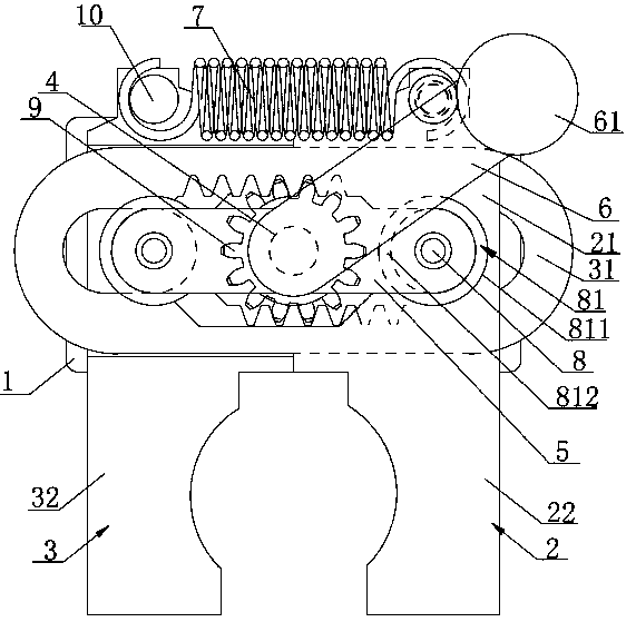 Bottle clamping mechanism used for clamping bottle opening