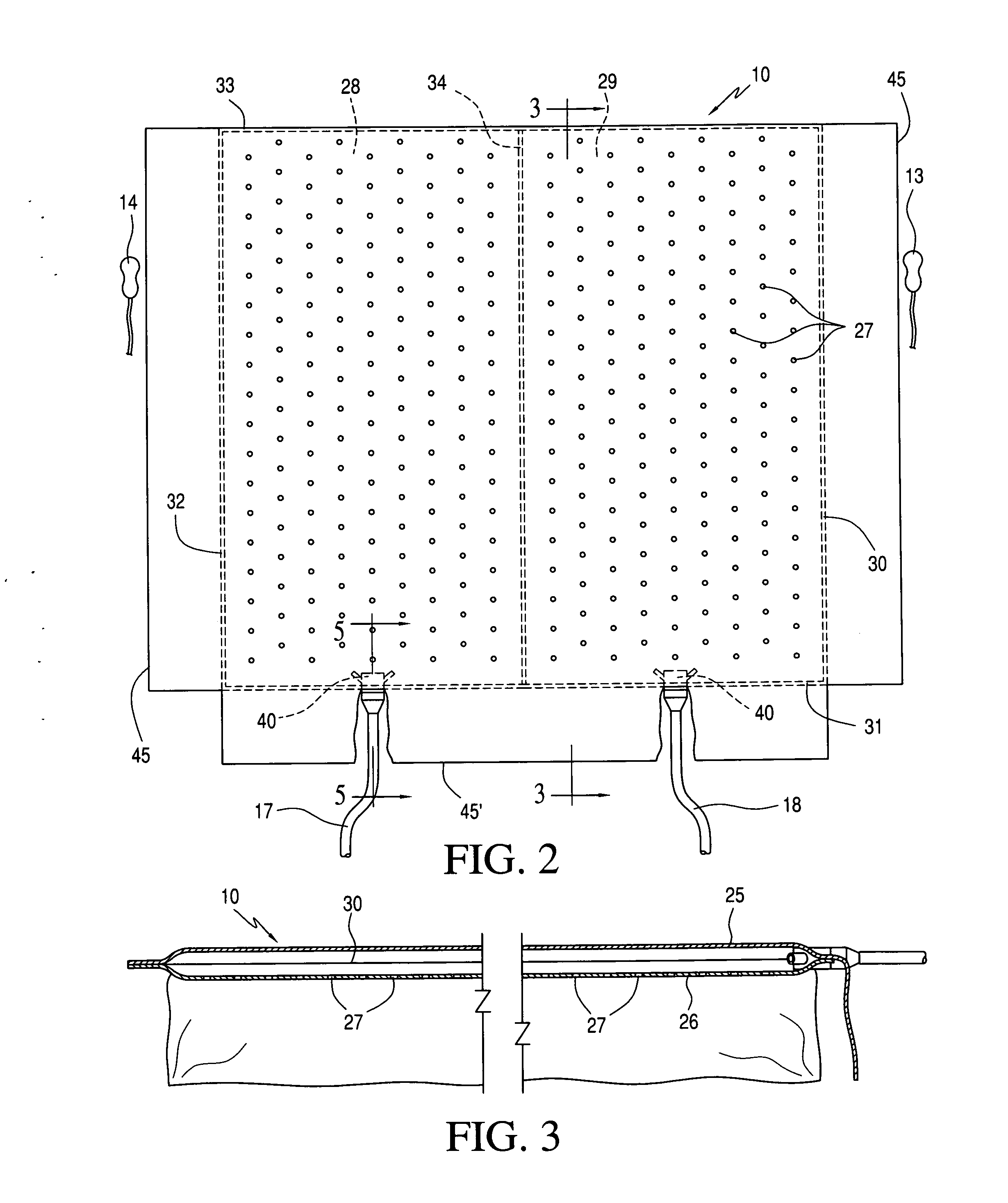 Blanket having two independently controlled cooling zones