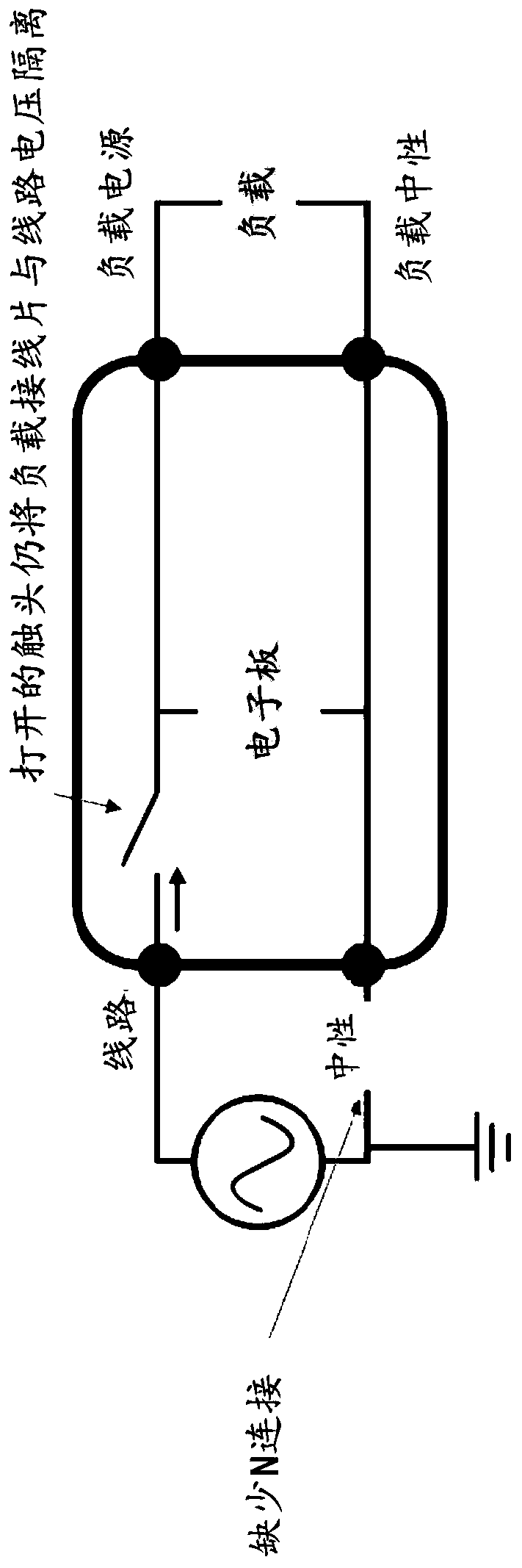 Line side power, double break, switch neutral electronic circuit breaker