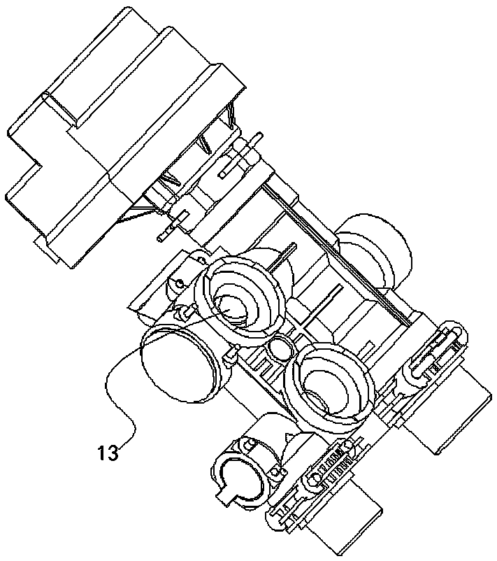 Built-in bypass valve body applicable for control of water channels in wall hanging stove system