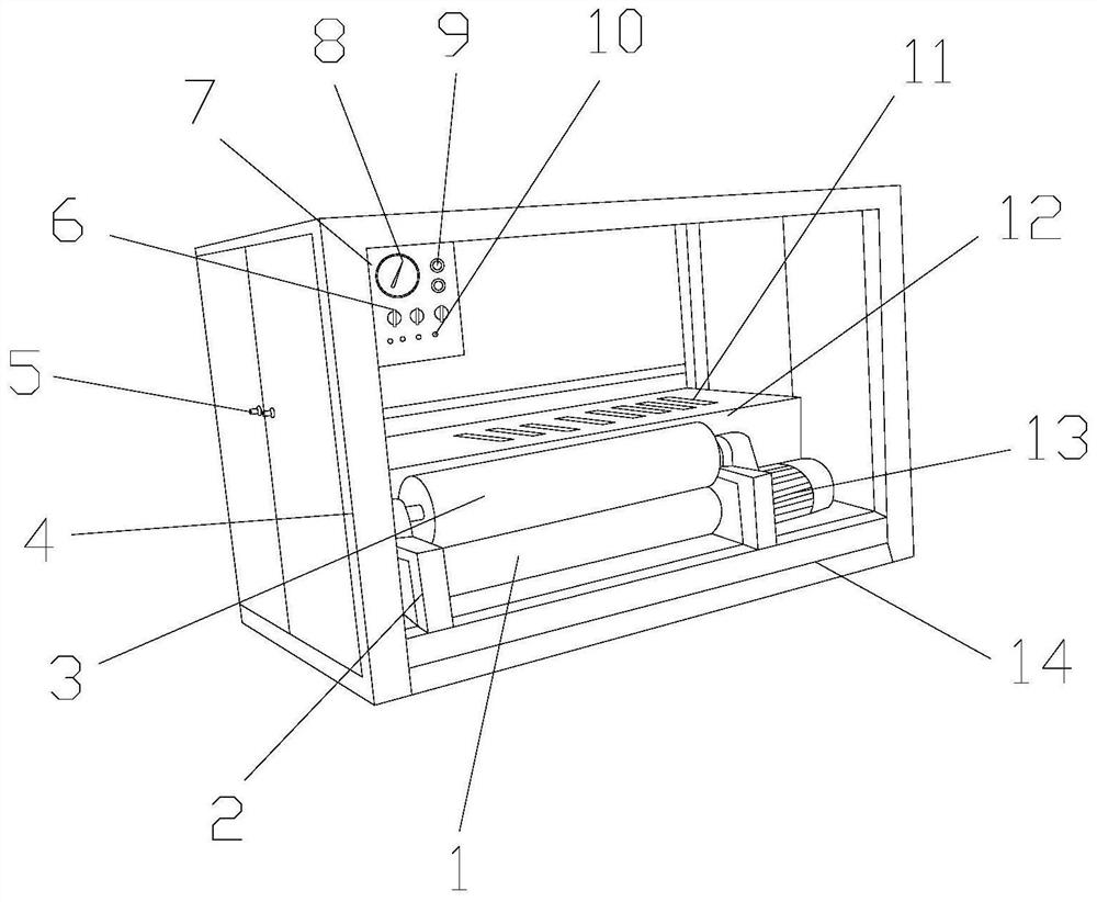 Extrusion device for packaging paper material bonding