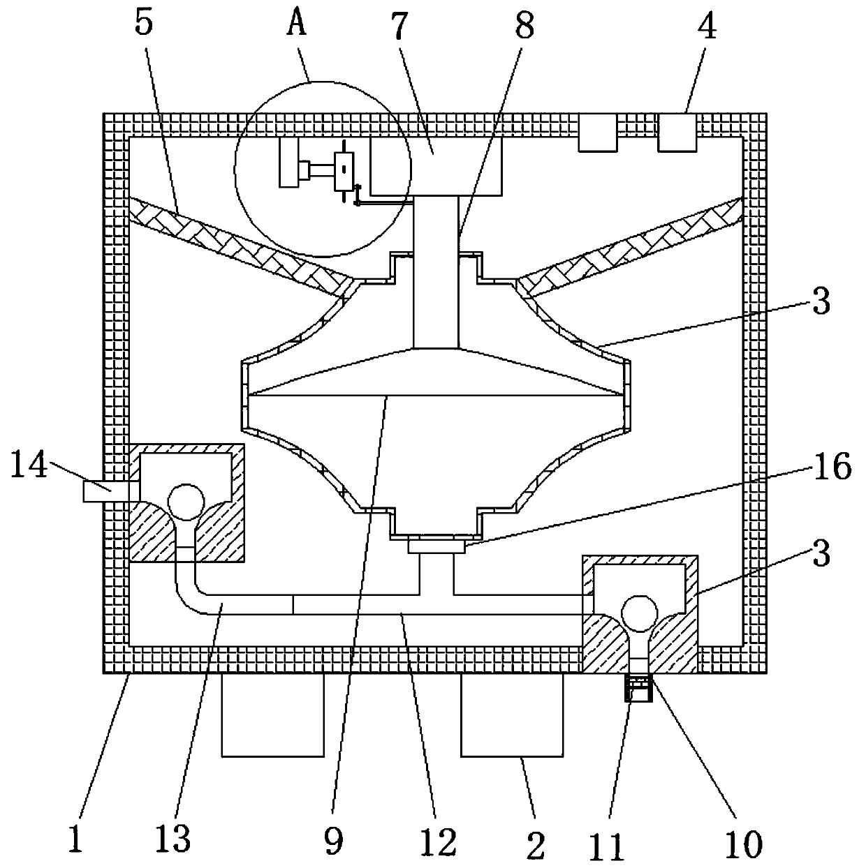 Novel diaphragm type water pump facilitating heat dissipation