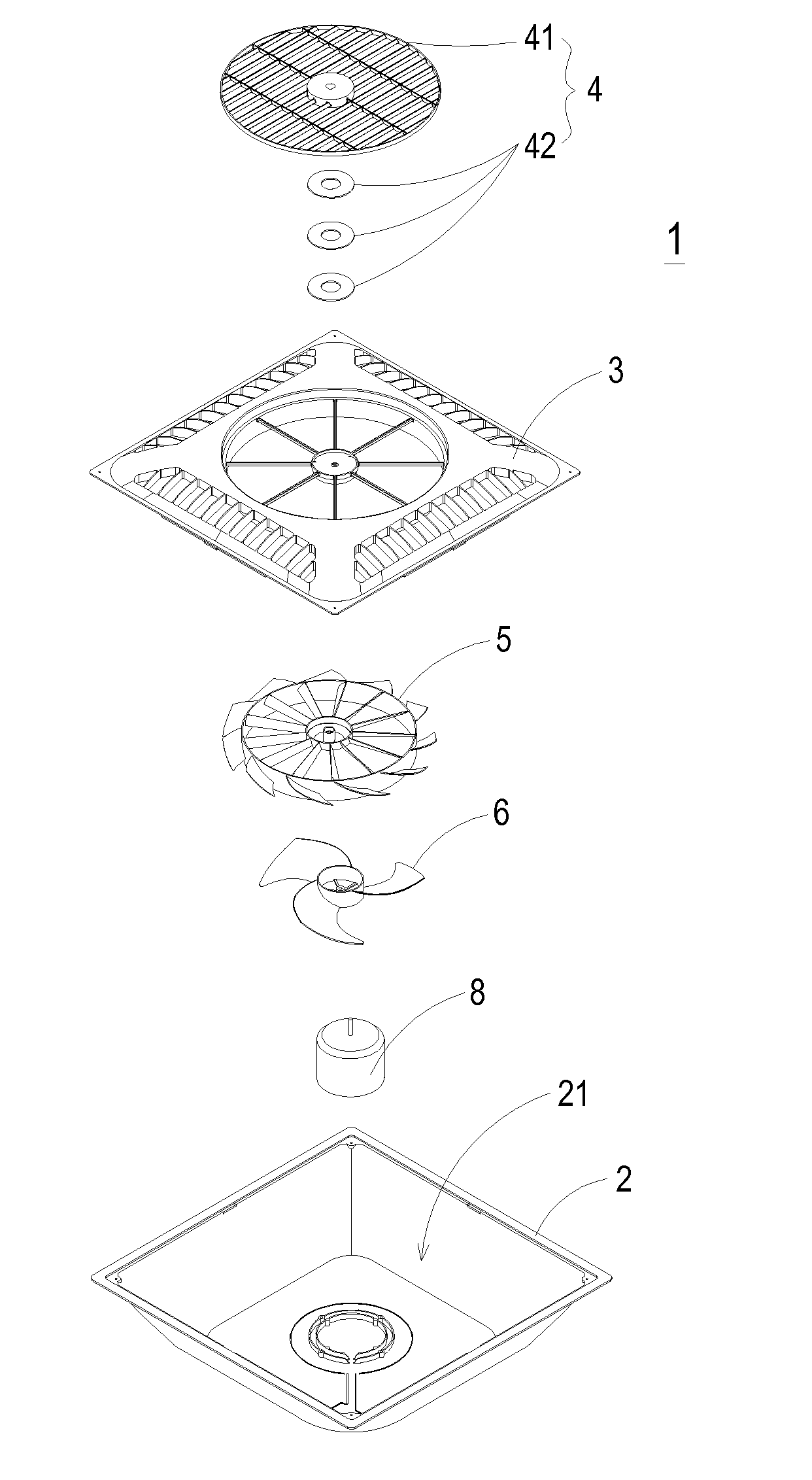 Recirculation fan and wind-guiding device thereof