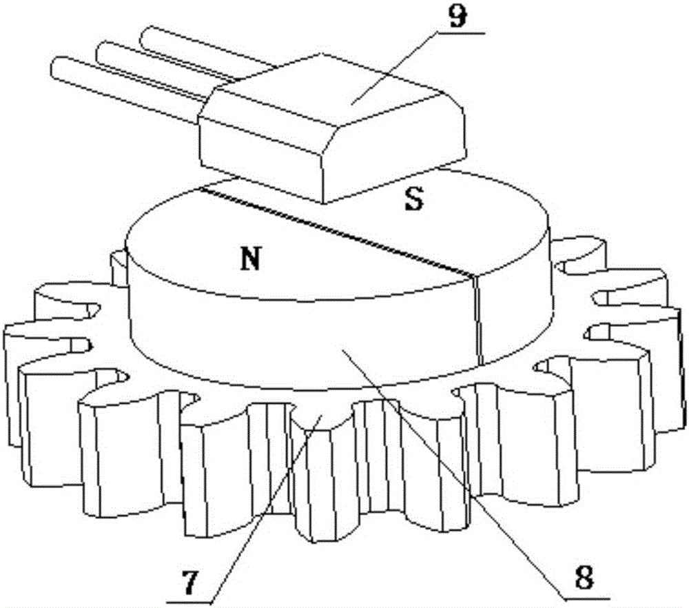 Noncontact steering angle sensor