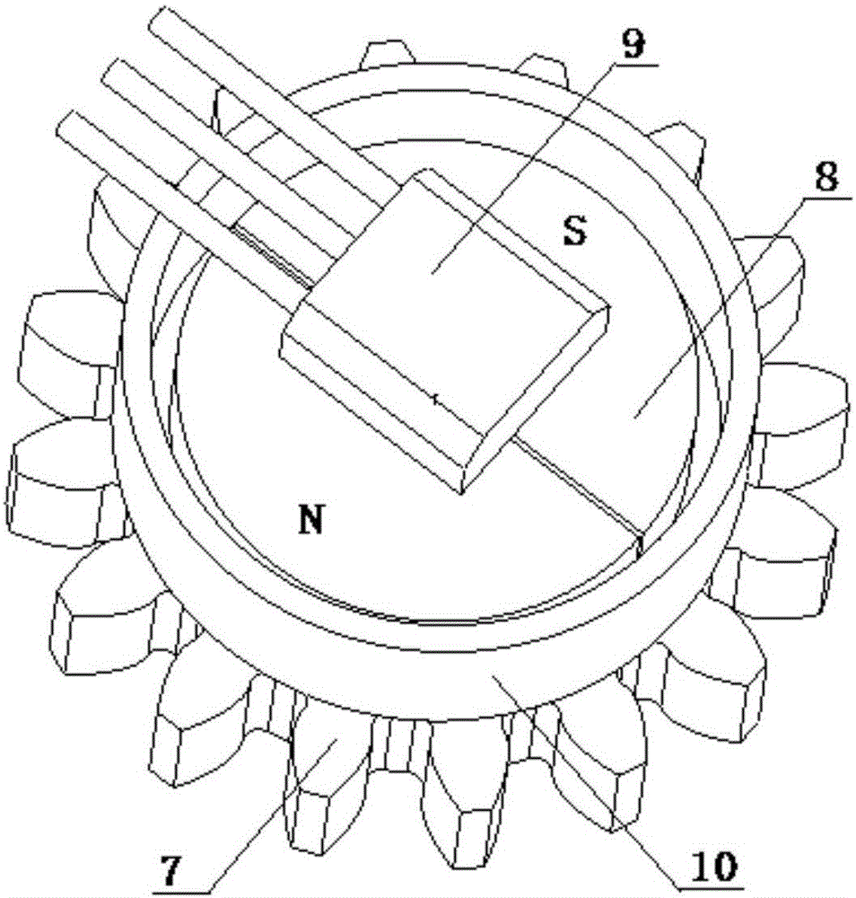 Noncontact steering angle sensor