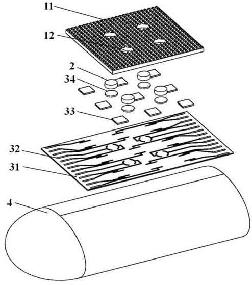 Multifunctional flexible tactile sensor and preparation method thereof