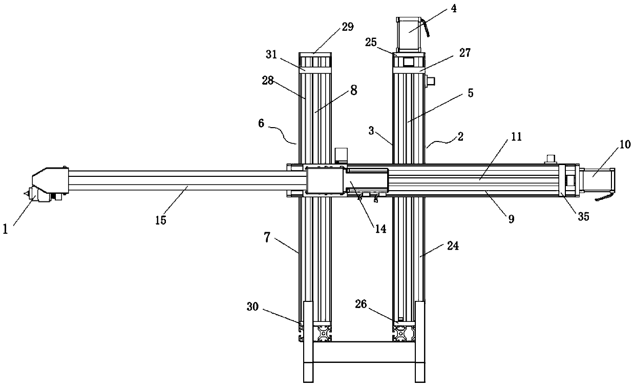 A spray gun automatic adjustment device