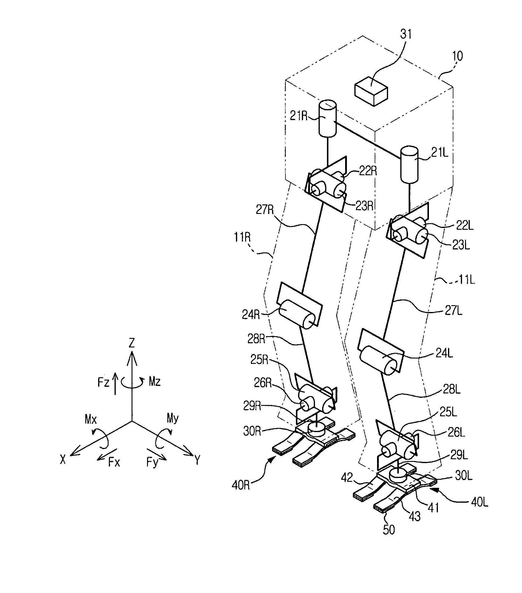 Foot of walking robot and walking robot having the same