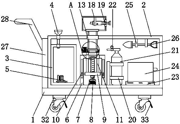 Movable fire extinguishing device