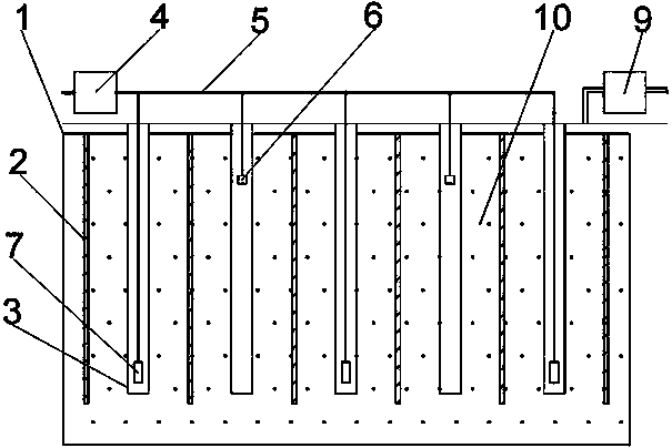 Processing method for strengthening vacuum preloading soft foundation by direct-current electric field