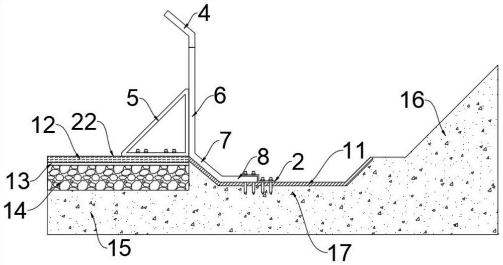 Protective device for reconstructed and extended side slope of expressway