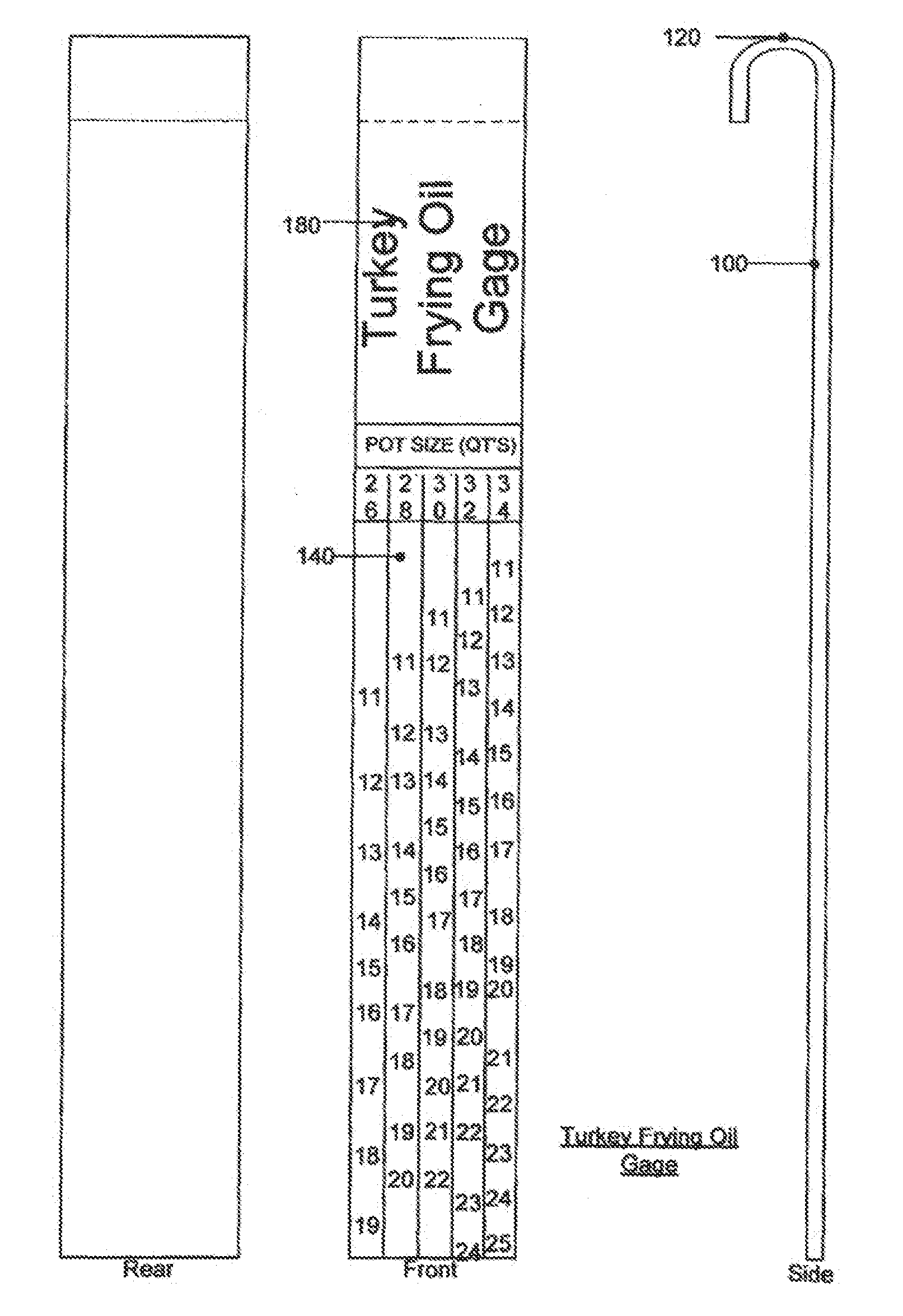 Apparatus and method for properly pre-measuring turkey frying oil