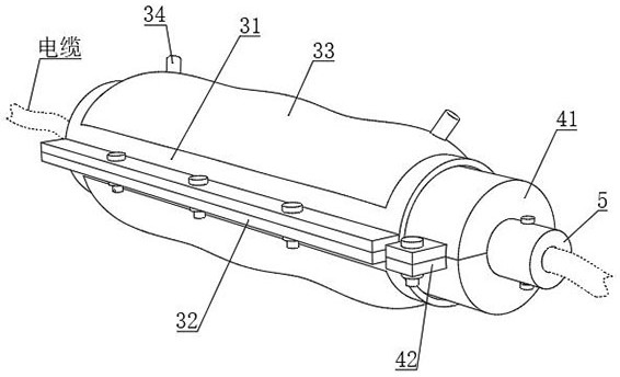 A submarine cable protection tube assembly for offshore wind power generation