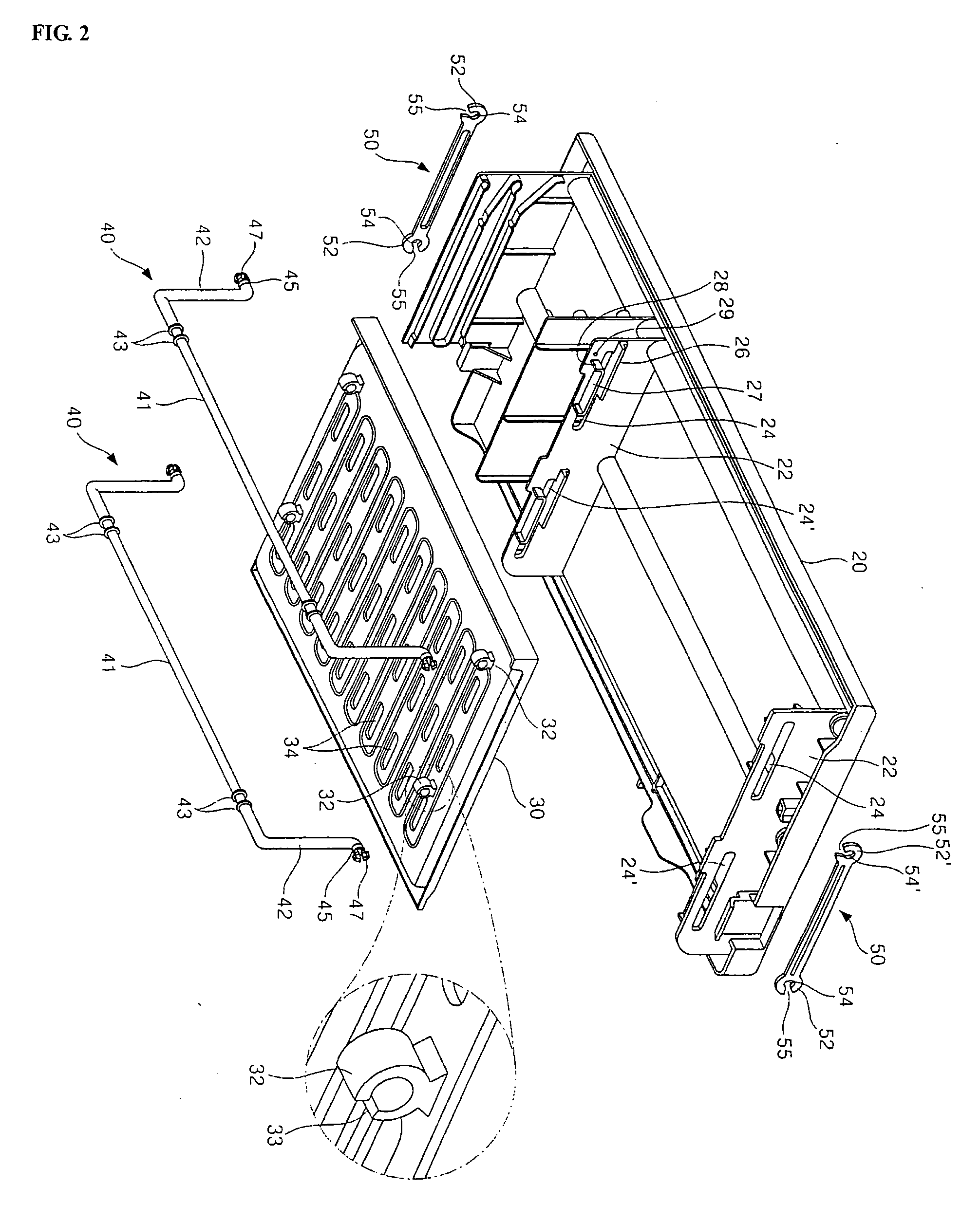 Supplementary shelf assembly for refrigerator