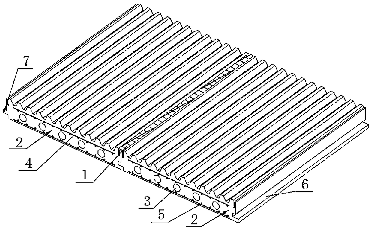 Prefabricated color steel tile-lightweight concrete composite roof board and construction method thereof