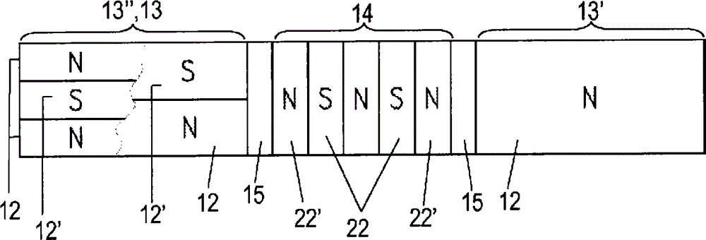 Device for contactless driving of shuttles in reeds of circular looms