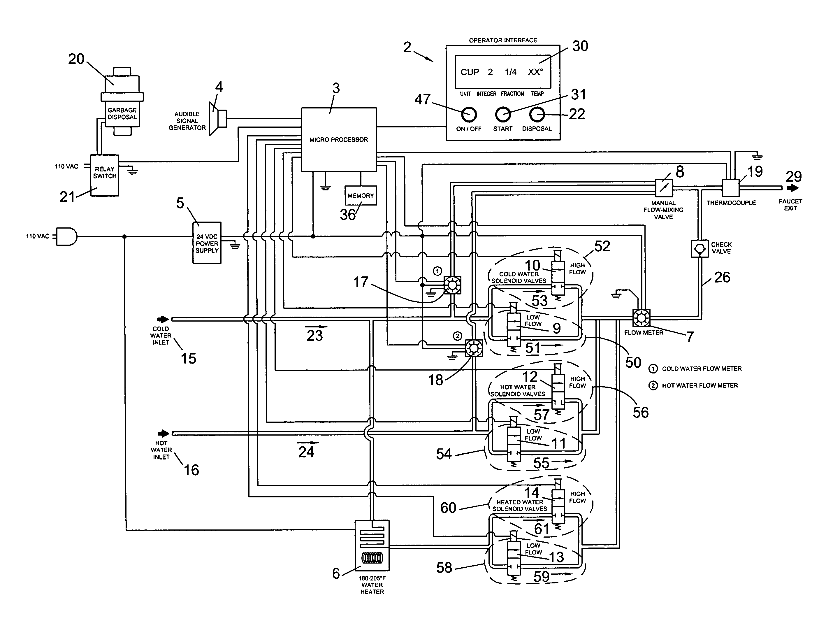 Electronic kitchen dispensing faucet