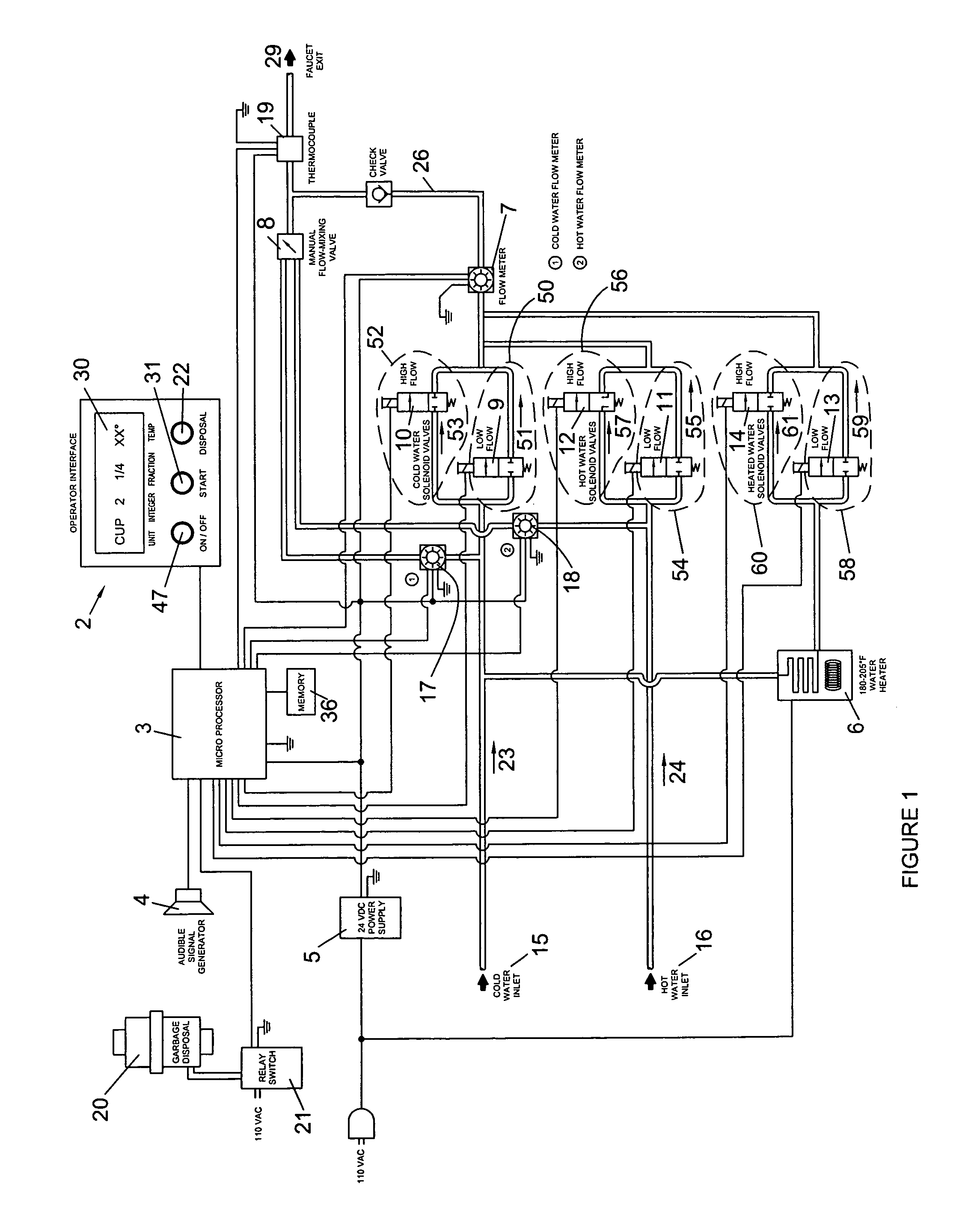 Electronic kitchen dispensing faucet