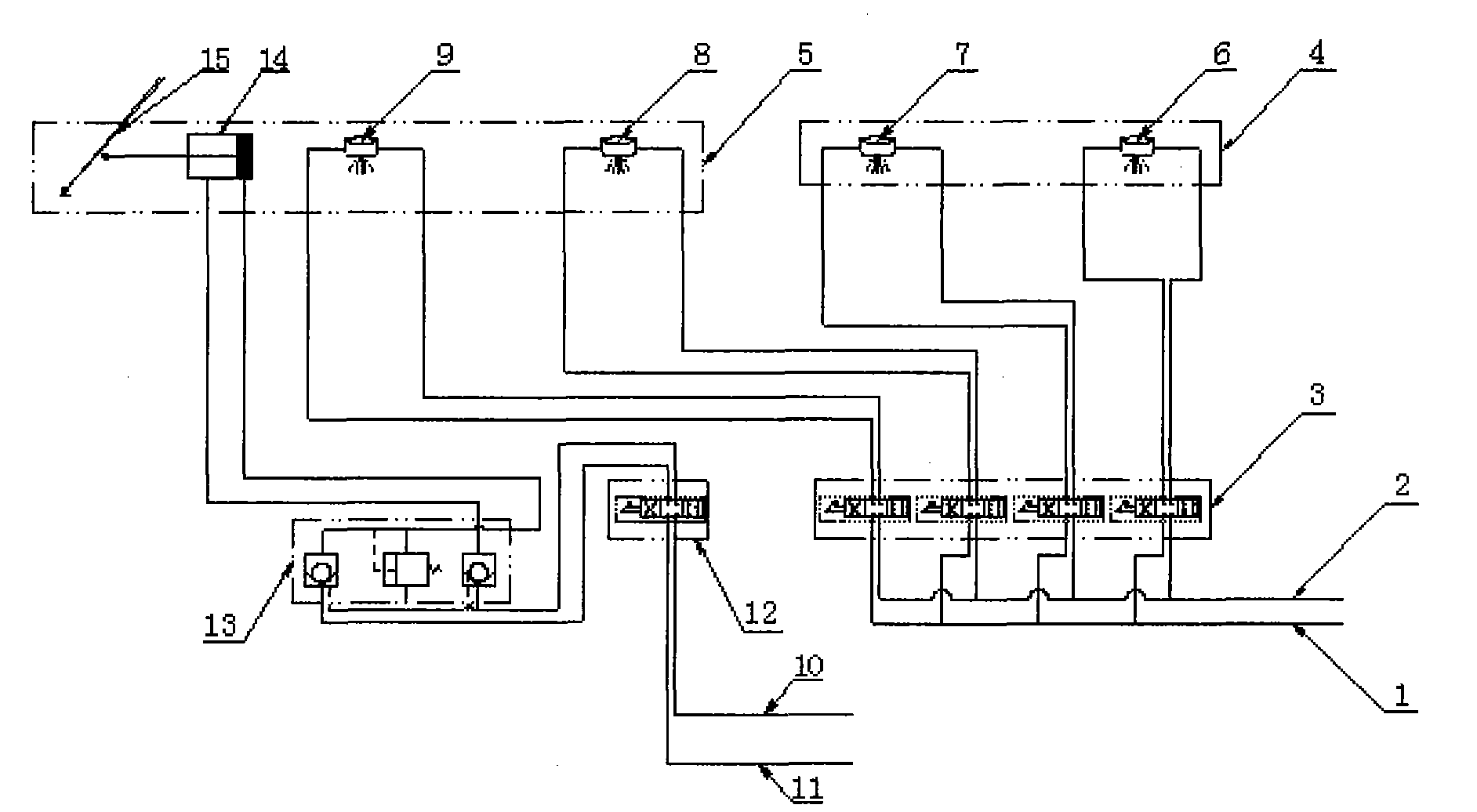 Ultrasonic impulse dust collector of development machine