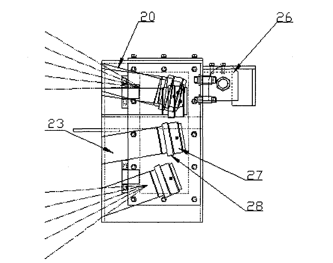 Ultrasonic impulse dust collector of development machine