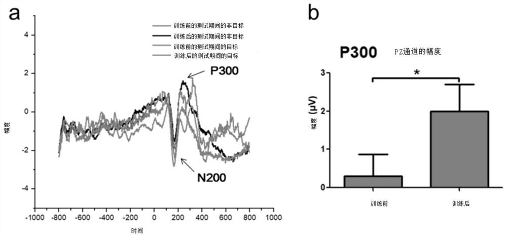 Visual continuous attention training and testing system based on electroencephalogram traceability imaging