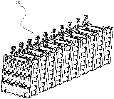 Conductive connection structure for cylindrical power battery modules