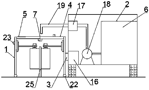 A road railing cleaning machine