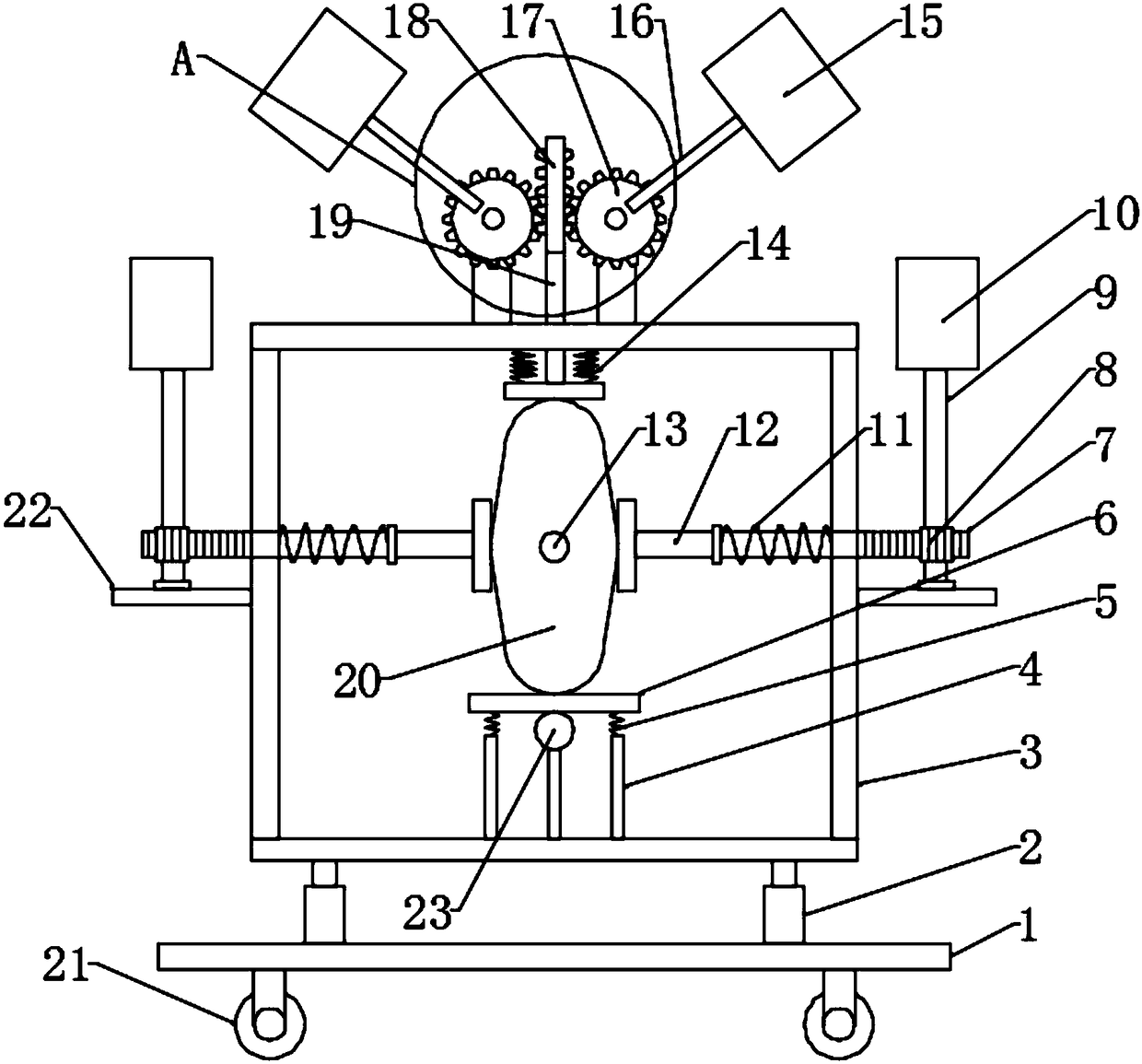 Warning device capable of simulating human wave and used in building construction