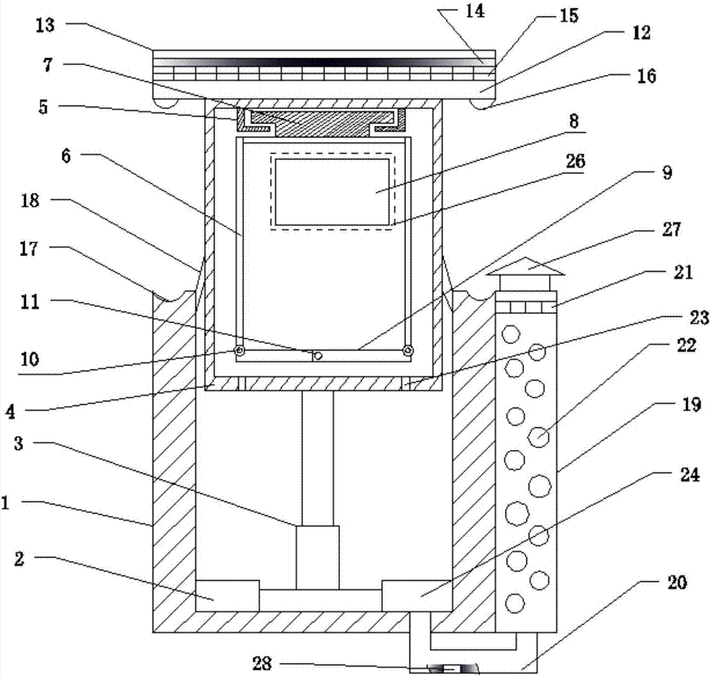 Dustbin buried underground