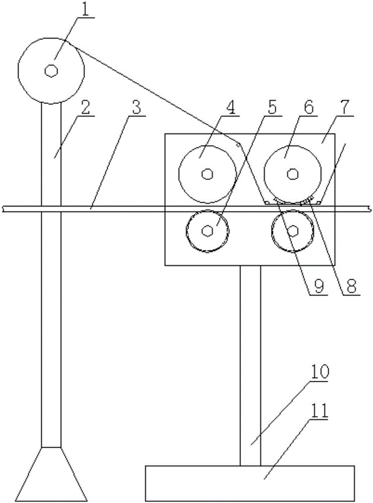 Device capable of imprinting optical cable number on optical cable sheath