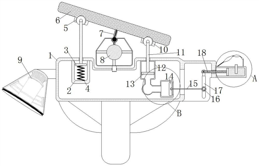 Street lamp assembly capable of automatically following direction of sun and efficiently absorbing solar energy