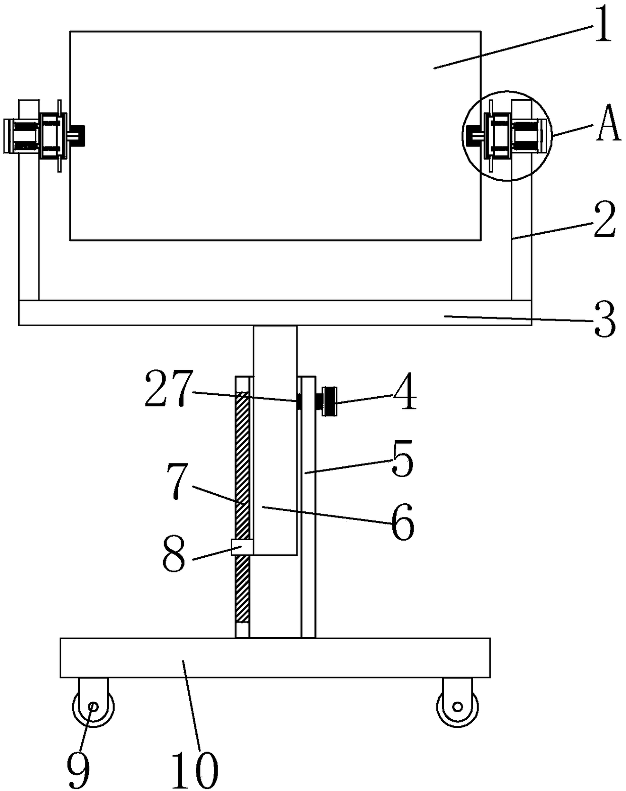 Statistical display board for construction cost