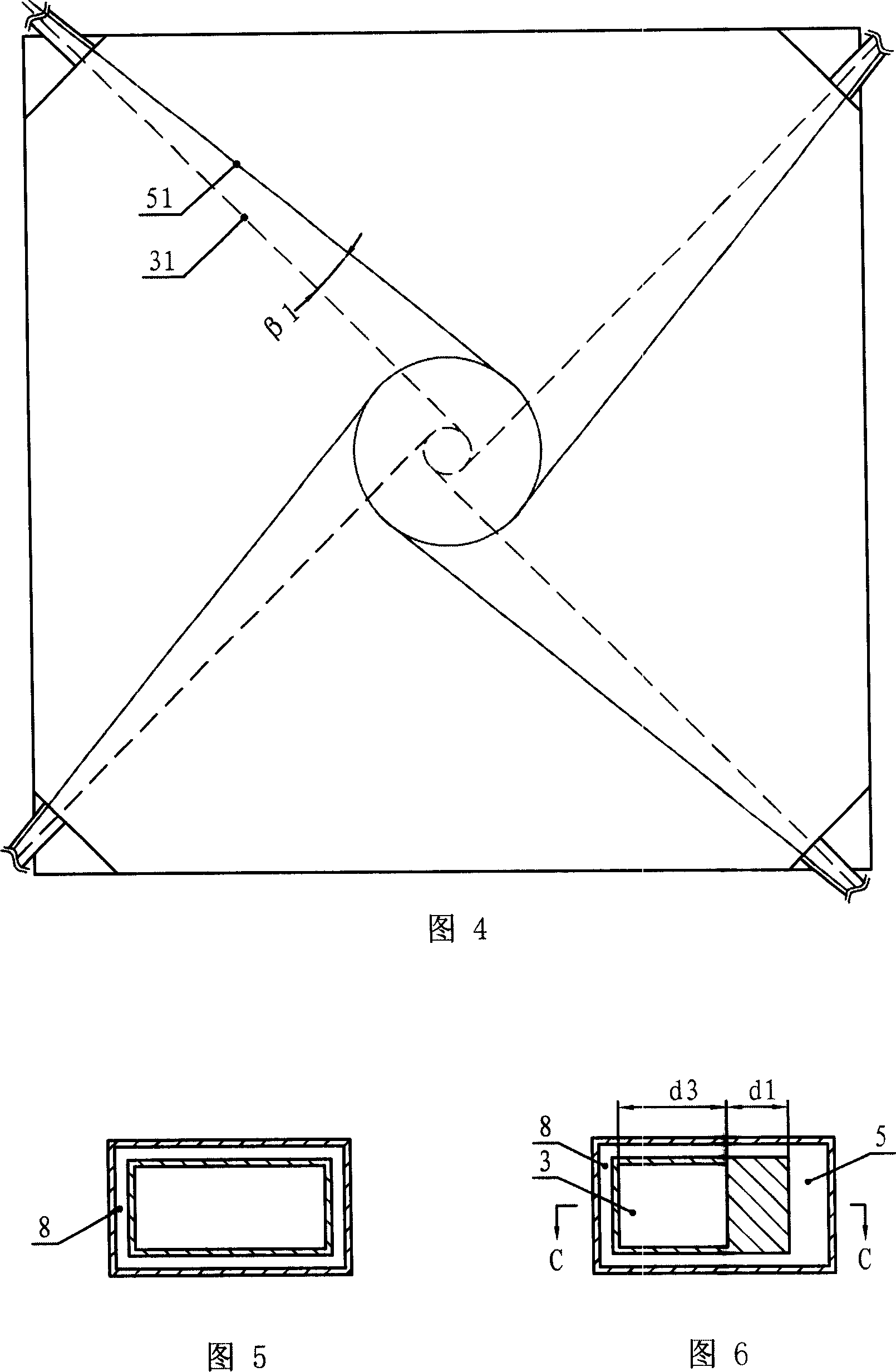 Slagging-resistance and high temperature resistance coal powder burning device used in vertical strong/weak combustion boiler