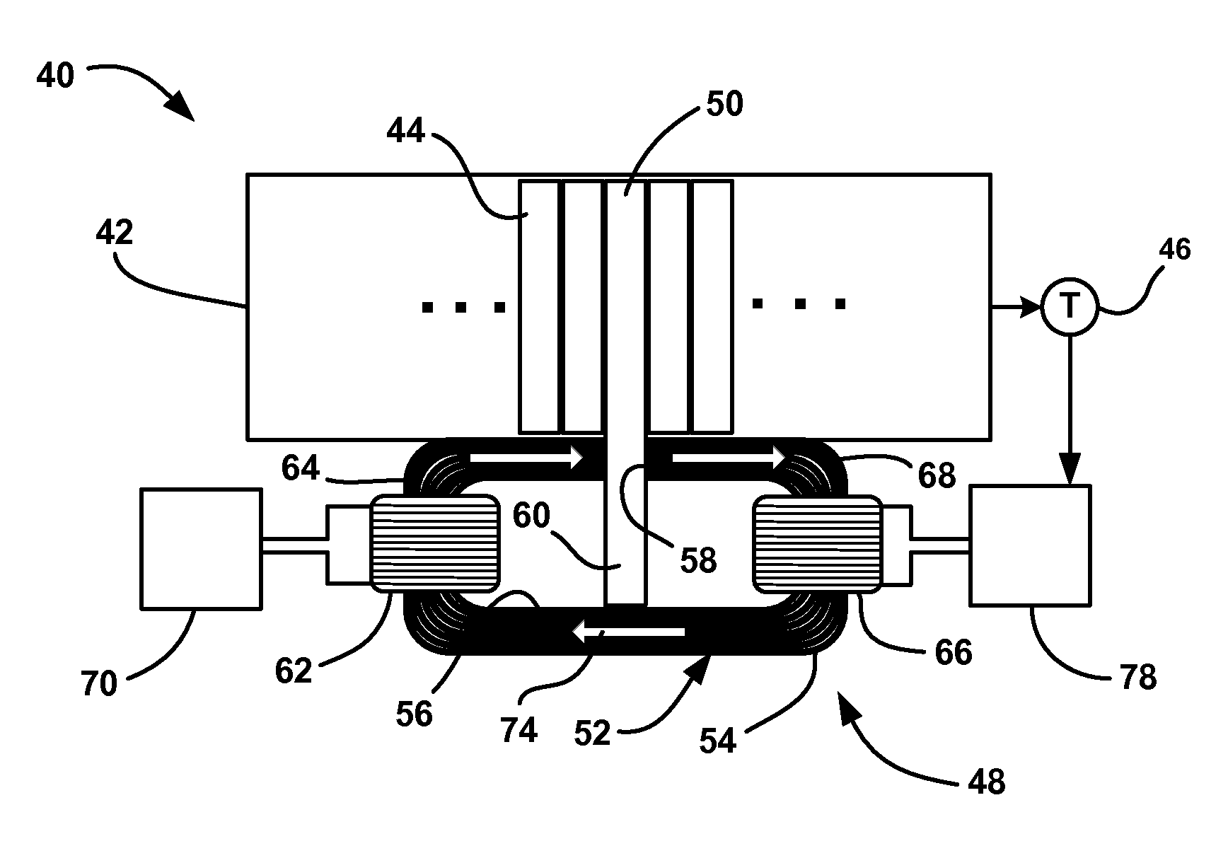 Battery magnetic state of charge sensor control algorithm