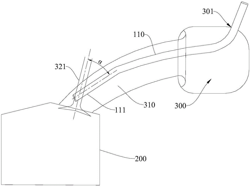 Air supply spraying pipe of engine, air supply device and engine