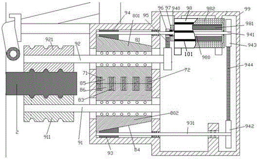 An automatic cleaning and maintenance device with improved service life and used for bridges