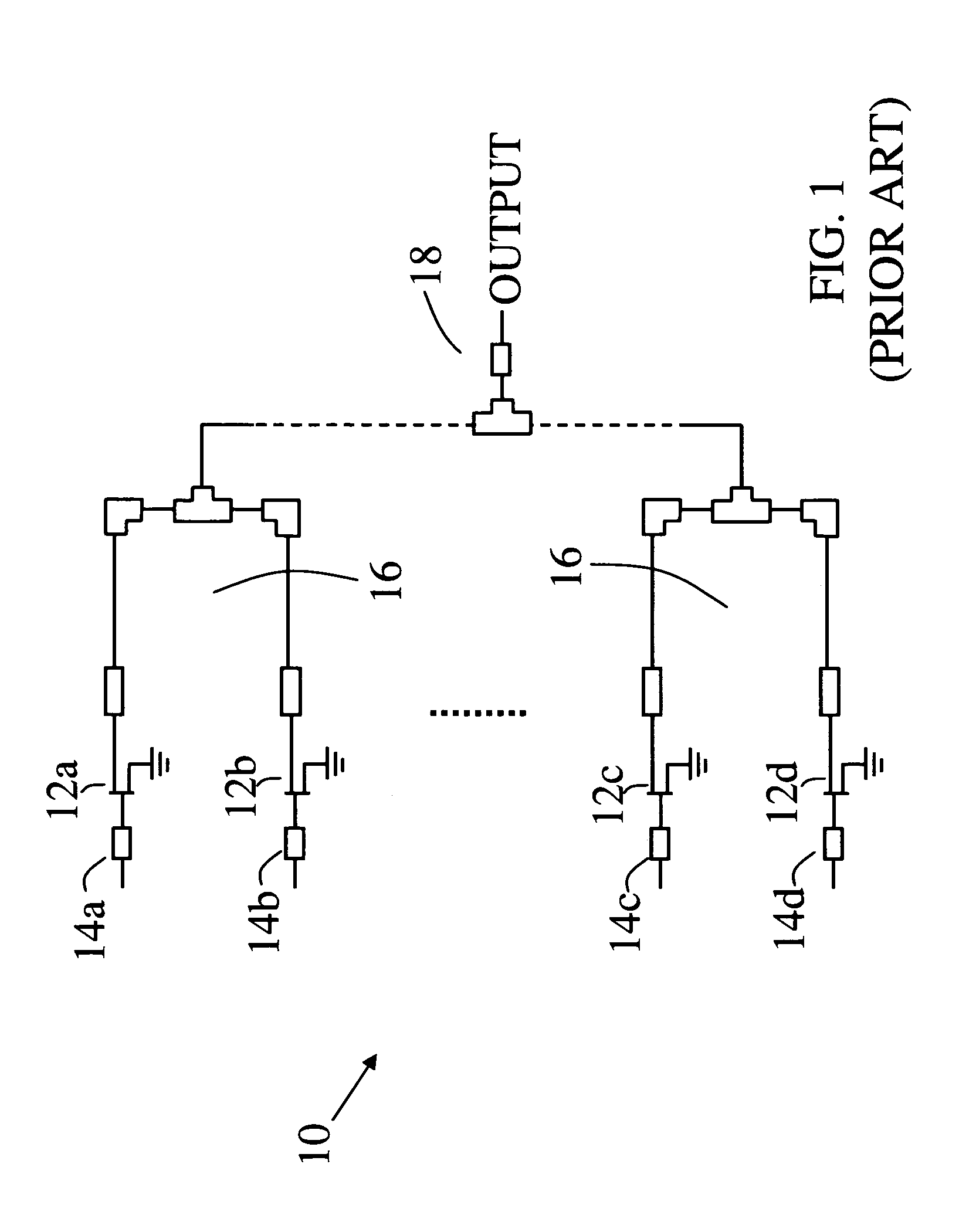 Harmonic termination circuit for medium bandwidth microwave power amplifiers