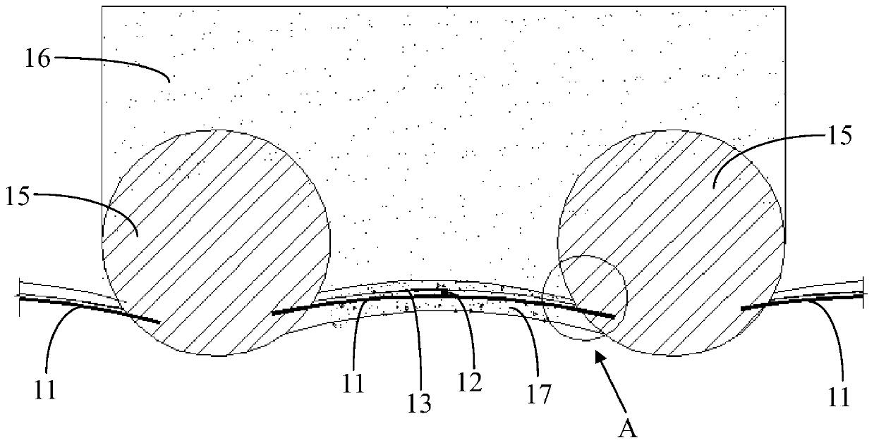 Drilling cast-in-place pile reinforcement mesh fixing structure and method