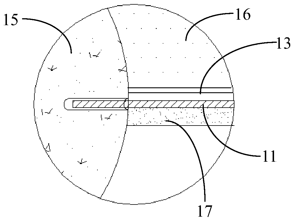 Drilling cast-in-place pile reinforcement mesh fixing structure and method