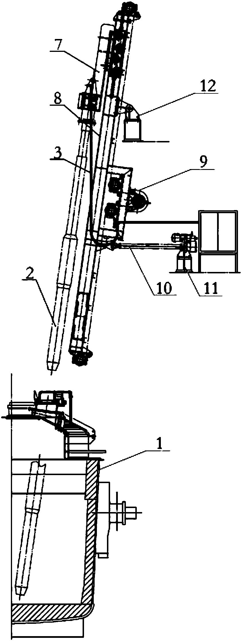 Bottom-argon-blowing LF furnace and auxiliary argon blowing apparatus thereof, and auxiliary argon blowing method