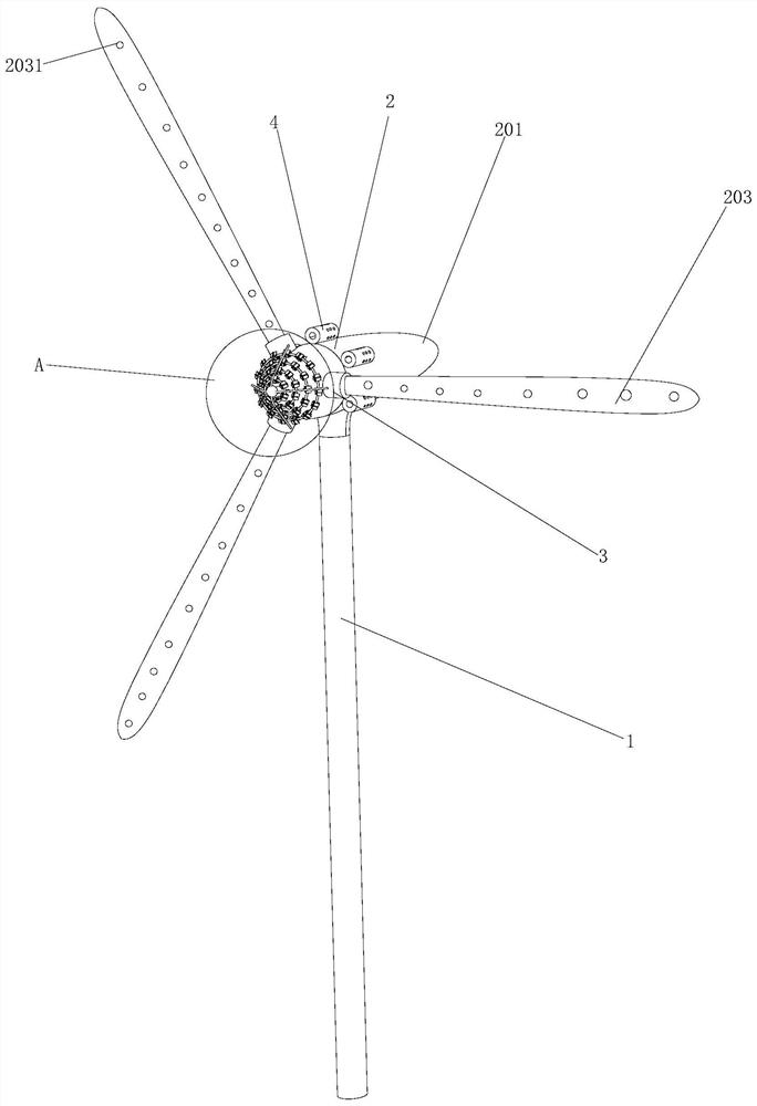 Wind power generation device with bird repelling function